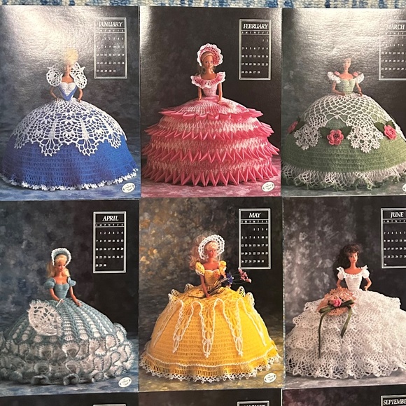 1991 Annie's Calendar Bed Doll Collector Pattern Complete Crochet  Bonus Bridal! - Picture 3 of 6